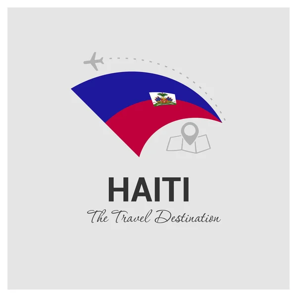 ハイチ旅行ロゴ — ストックベクタ