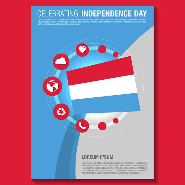 Luxembourg Independence Day Brochure — Stockový vektor