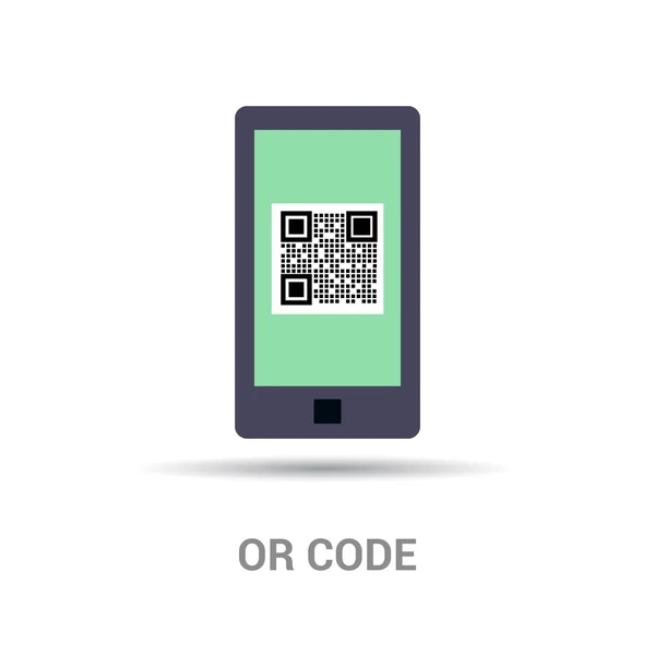 Smartphone with qr code icon — Stock Vector