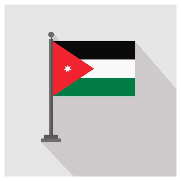 Vlajka země Jordan — Stockový vektor