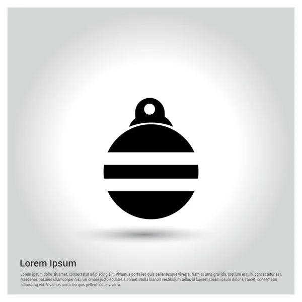 Icône boule de Noël . — Image vectorielle