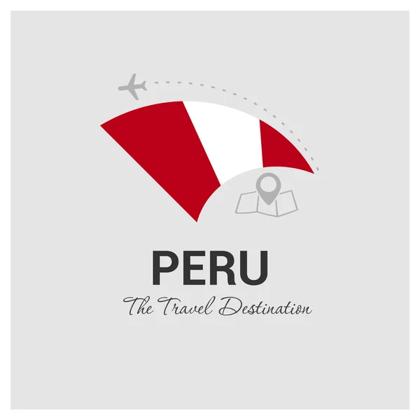 ペルー旅行のロゴ — ストックベクタ
