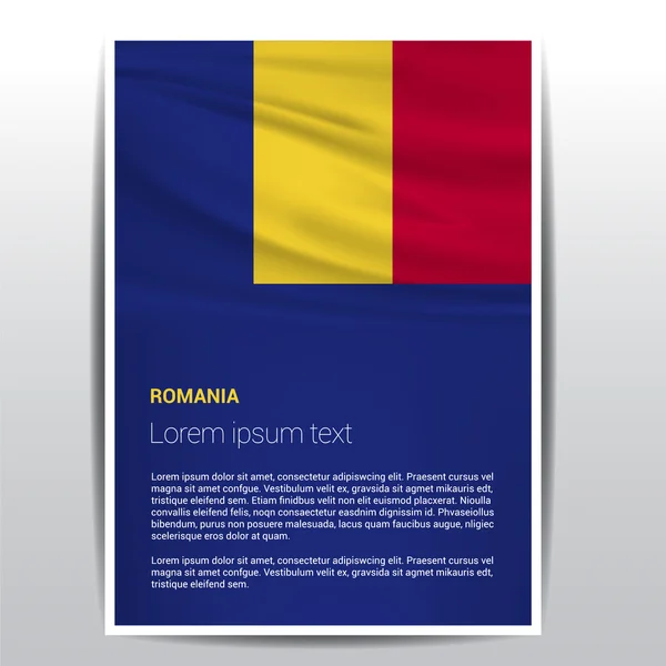 Romania flag Brochure Template — Stock Vector