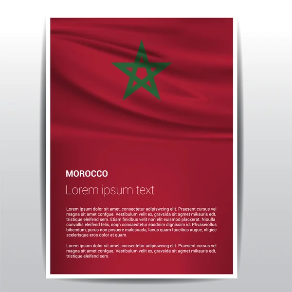 Bandera de Marruecos Folleto Plantilla — Vector de stock