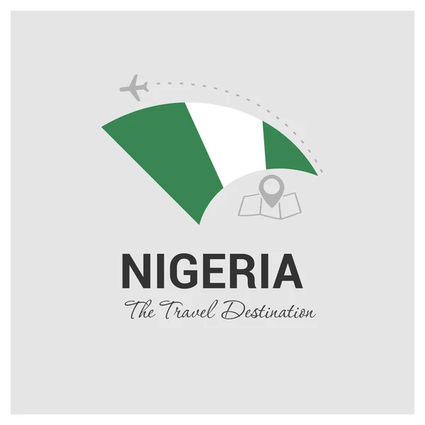 Logo de viaje de Nigeria — Vector de stock