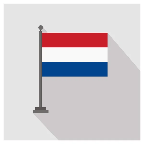 Vlajka země Nizozemsko — Stockový vektor