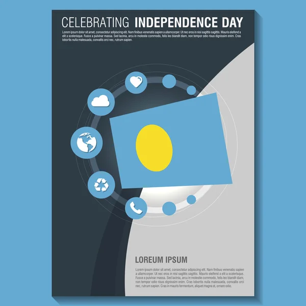 Палау День незалежності брошуру — стоковий вектор