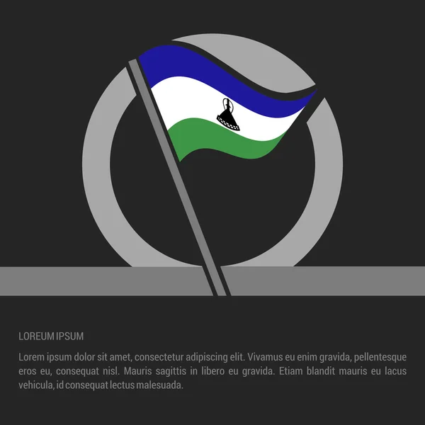Lesotho-Fahnenabzeichen — Stockvektor