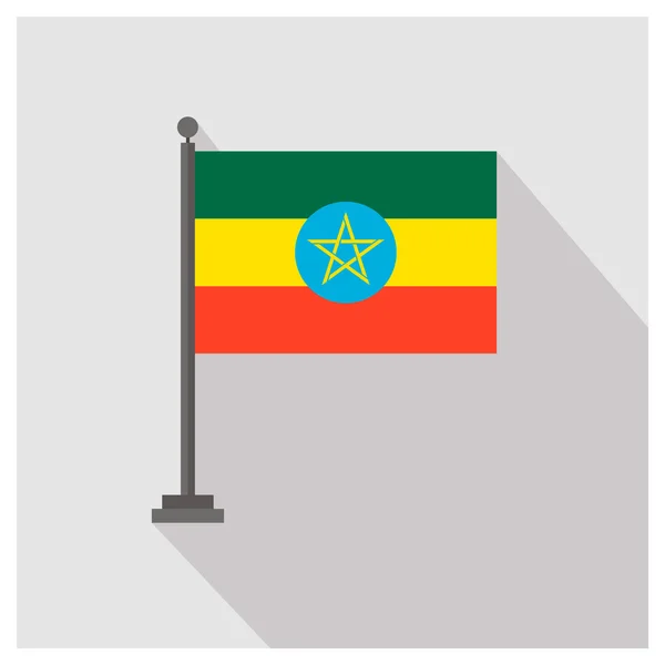 埃塞俄比亚国旗 — 图库矢量图片