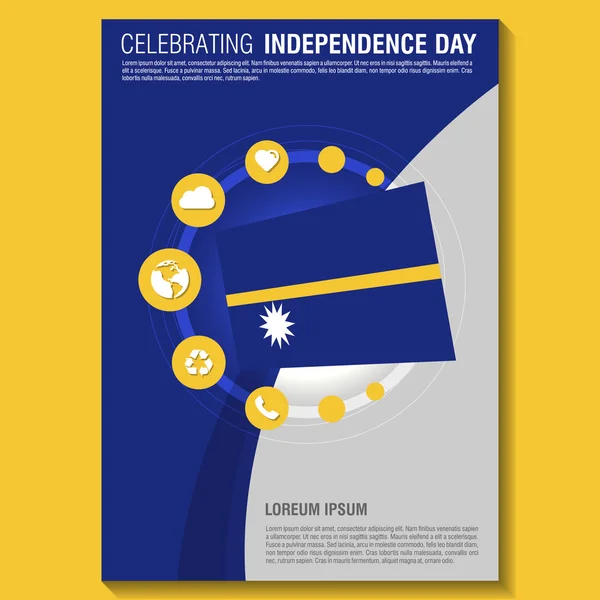 Флаер Дня независимости Науру — стоковый вектор