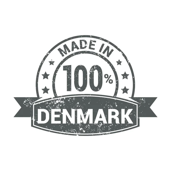 Gemaakt in Denemarken stempel — Stockvector