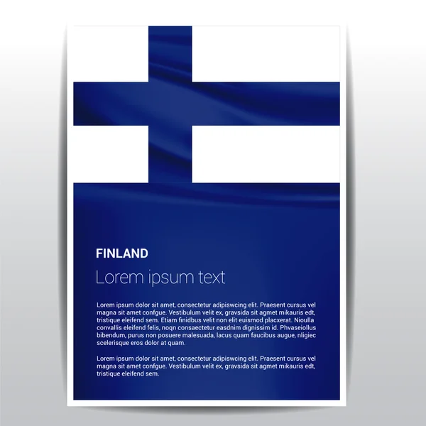 Finland flag Brochure Template — Stock Vector