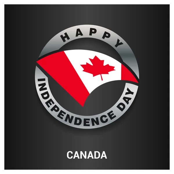Kanada függetlenség napja jelvény — Stock Vector