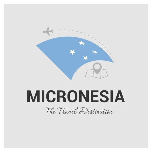 ミクロネシア旅行のロゴ — ストックベクタ