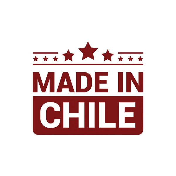 Feito no Chile - Projeto de carimbo de borracha vermelha — Vetor de Stock