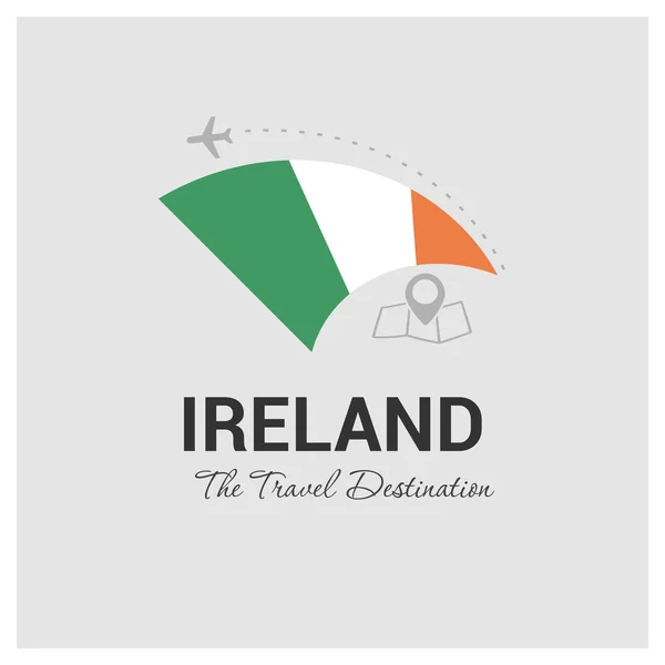 Irlande Logo de voyage — Image vectorielle