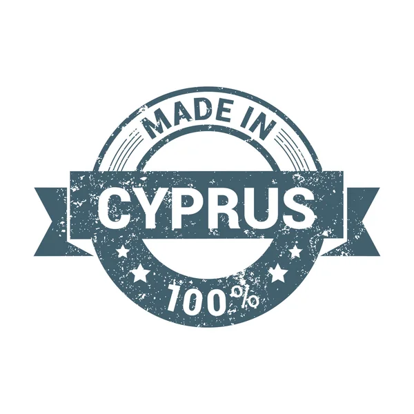Made in Cyprus - Design timbro di gomma rotonda — Vettoriale Stock