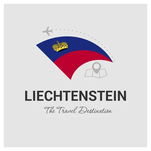 Logotipo de viaje Liechtenstein — Vector de stock
