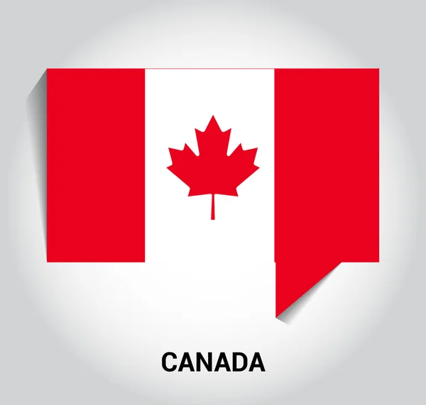 Три мірних 3d Прапор Канади — стоковий вектор