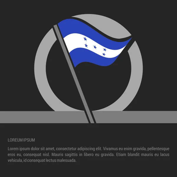 Honduras bayrağı rozeti — Stok Vektör