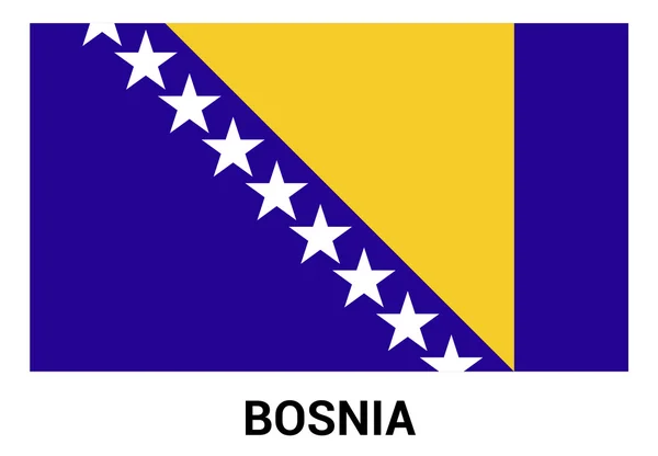 Bósnia bandeira em cores oficiais — Vetor de Stock