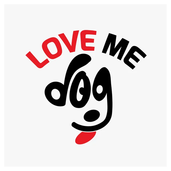 Liebe mich Hund logo — Stockvektor