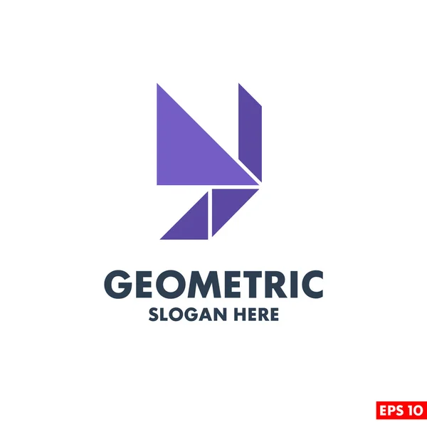 Y Carta Logotipo geométrico — Vetor de Stock