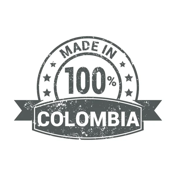 Fabricado en sello de Colombia — Vector de stock