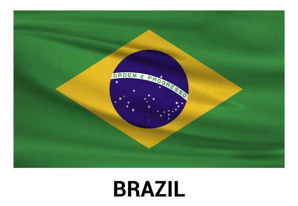 Bandeira do Brasil em cores oficiais — Vetor de Stock