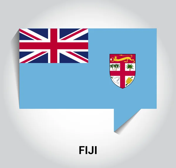Bandera tridimensional 3d Fiji — Vector de stock