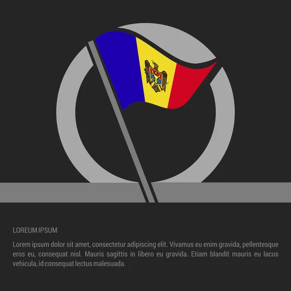 Moldávia Emblema de bandeira — Vetor de Stock