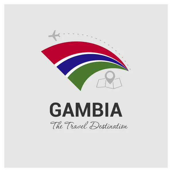 Гамбія подорожі логотип — стоковий вектор