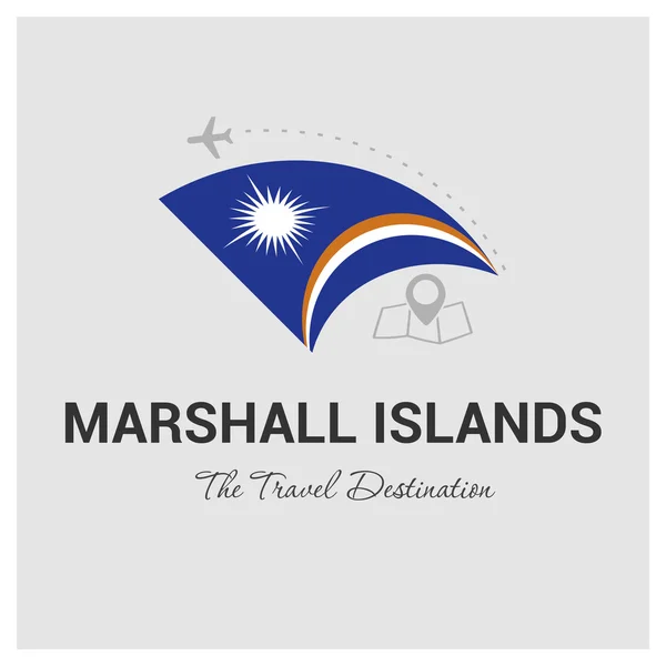 Logo de viaje Islas Marshall — Vector de stock