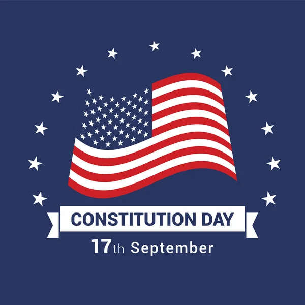 America Constitution Day Poster — Stock Vector