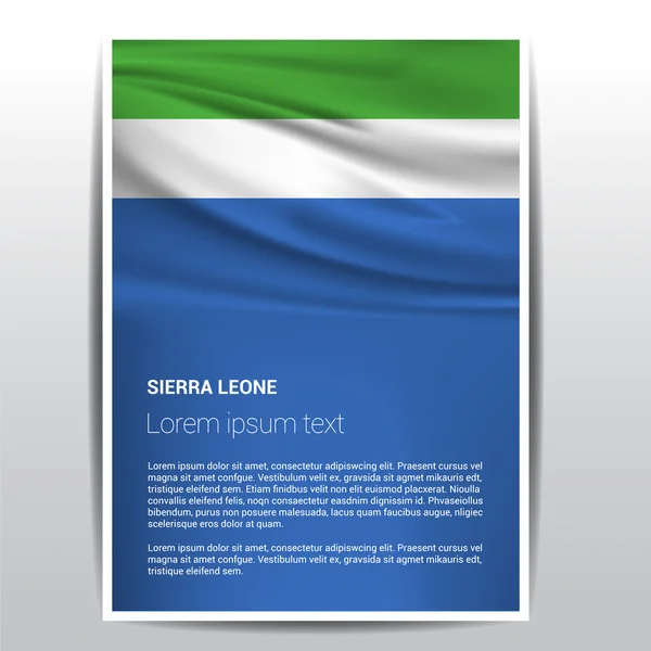 Sierra Leone flag Brochure Template — Stock Vector