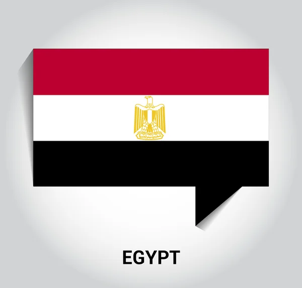 Drie dimensionale 3d Egypte vlag — Stockvector