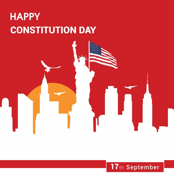 アメリカ憲法の日」ポスター — ストックベクタ