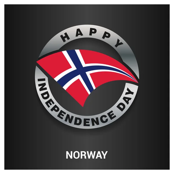 Norvégia függetlenség napja jelvény — Stock Vector
