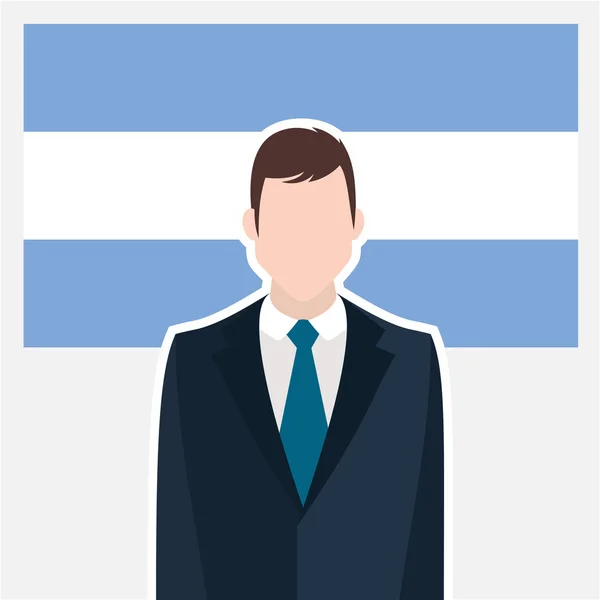 Homme d'affaires avec drapeau argentin — Image vectorielle