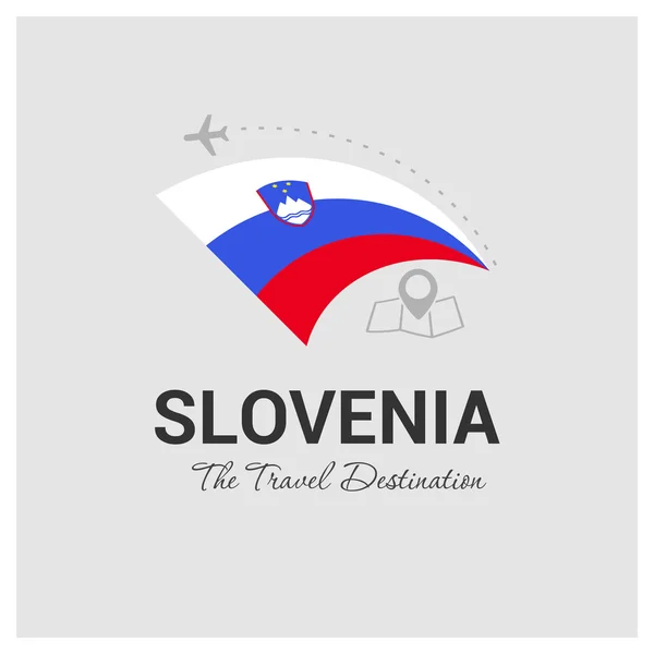 Slovinsko Travel Logo — Stockový vektor