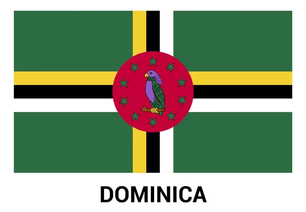 Dominica viftande flagga — Stock vektor