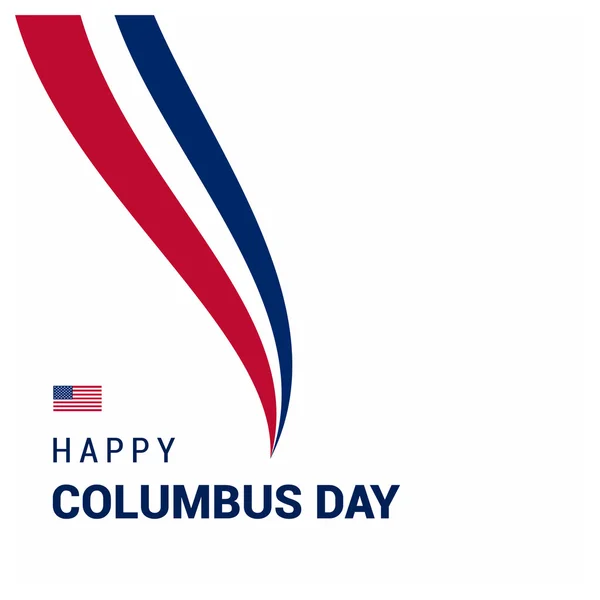 Affiche Joyeux Columbus Day — Image vectorielle