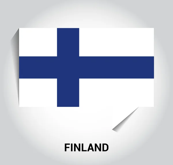 Tří dimenzionální 3d Finsko vlajka — Stockový vektor