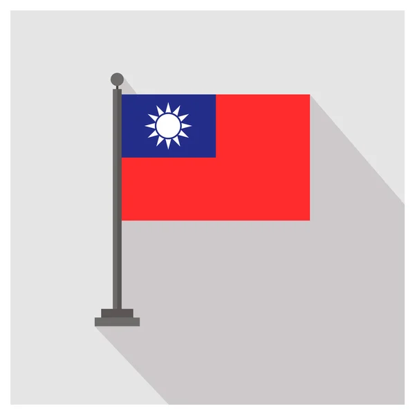 Taiwan Bandeira do país — Vetor de Stock