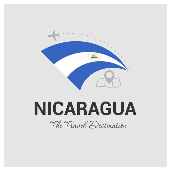 니카라과 여행 로고 — 스톡 벡터