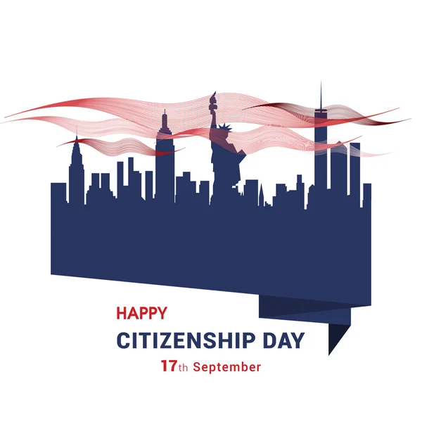 Amerikaanse staatsburgerschap dag Poster — Stockvector