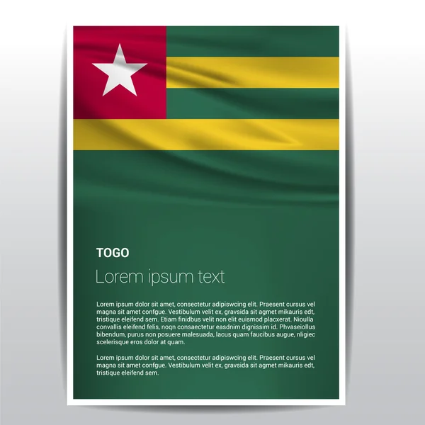 Togo flag Brochure Template — Stock Vector