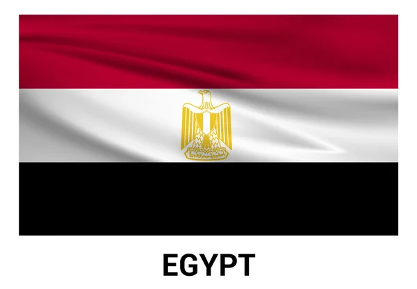 Σημαία της Αιγύπτου σε επίσημη χρώματα — Διανυσματικό Αρχείο
