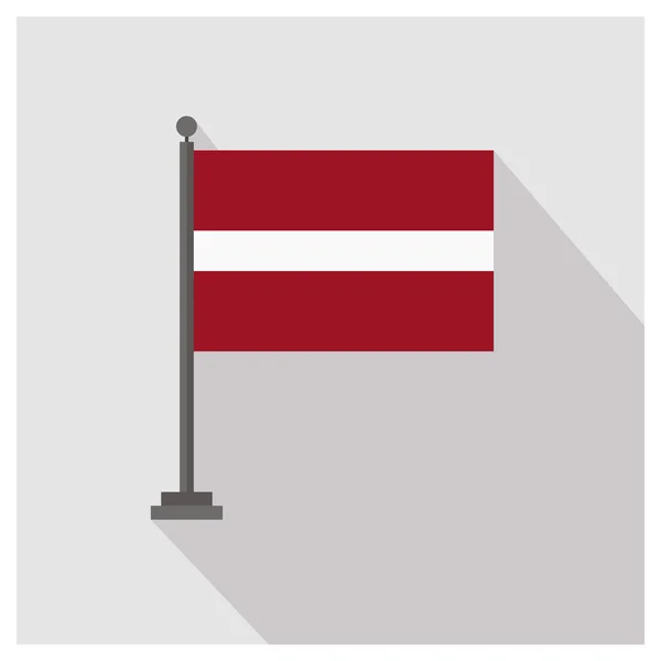 Vlajka země Lotyšsko — Stockový vektor