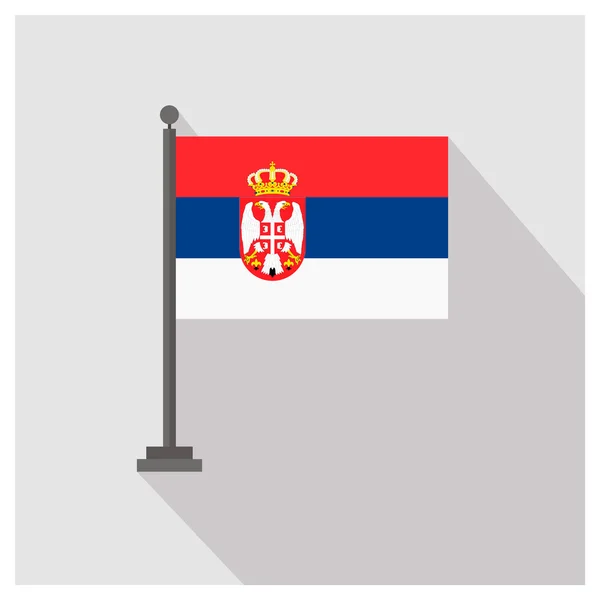 Serbia Bandera del país — Archivo Imágenes Vectoriales